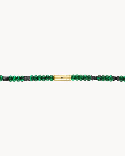 Classic Malachite and Hematite beaded necklace from the Classic Malachite and Hematite beaded necklace from the